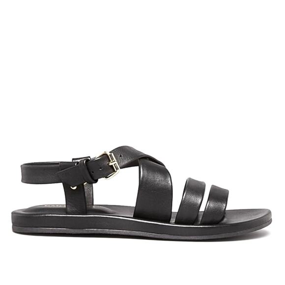 Emozioni Women's W1325 Flat Gladiator Sandals buttery soft black leather sz 9.5 - Picture 1 of 11